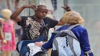 LIVERPOOL AT IT'S BEST  Busker Hassled by Lady in Liverpool Centre WATCH TO THE END