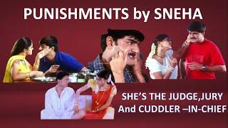 PUNISHMENTS by WIFE |  SNEHA PUNISHMENTS | EAR PULLING | FACE SLAPING | BACK CANING | THIGH PINCHING