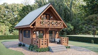 Charming 2-Bedroom Cabin: Cozy 5x7m (16'x23') Design & Tour!