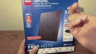 RCA Amplified Indoor Flat HDTV Antenna Test & Review by Skywind007