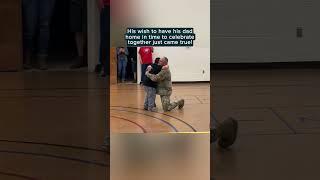 Dad surprises son at school after 10-month deployment | Militarykind #shorts