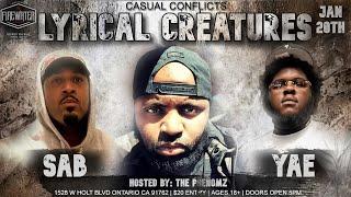 Casual Conflicts Rap Battle Sab vs Yae | Lyrical Creatures |