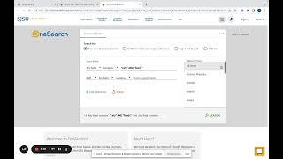 OneSearch: Advanced Search