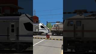 Vande Bharat Crossing Railway Fatak || Train Simulator 2024 #shorts #viral #shortvideo #short