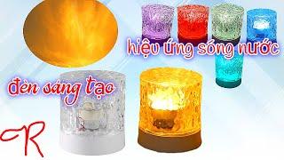 (Review)#đèn pha lê bàn sáng tạo với hiệu ứng sóng nước trang trí phòng ngủ phòng học tập