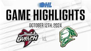 OHL Highlights: Guelph Storm @ London Knights Oct. 12, 2024