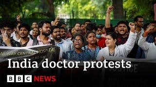 Indian doctors end strike but protests continue after rape and murder of trainee | BBC News