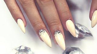 ЧЕТКАЯ СХЕМА КОРРЕКЦИИ НАРОЩЕННЫХ НОГТЕЙ | БЕЖЕВЫЕ МИНДАЛЬНЫЕ || BEIGE SHARP NAILS CORRECTION