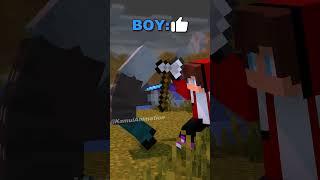 Girl vs Boy vs Mikey? - MAIZEN Minecraft Animation #shorts