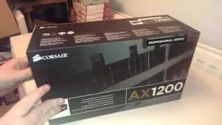 Corsair AX1200 power supply unboxing