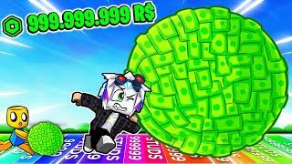 РАСКАТАЛ САМЫЙ БОЛЬШОЙ ШАР ИЗ ДОЛЛАРОВ НА 1,000,000,000 РОБУКСОВ! ROBLOX Money Race