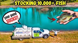 Stocking 10,000+ NEW Fish in the Backyard Pond!! **BAD NEWS**