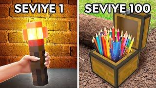 MINECRAFT'TAN ESİNLENİLEN OKUL EŞYALARI️ Okul Hayatın İçin Müthiş Fikirler 123 GO! School