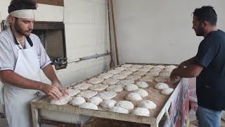 Baking Bread | Baking Iranian Bread | Cooking Barbari Bread in Tehran Iran