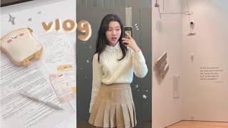 productive vlog  study at café, grwm, trying fall drinks, preppy fits, deep cleaning 