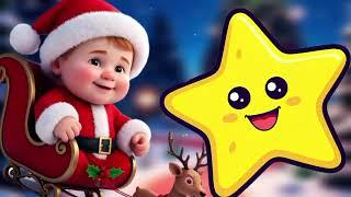 Twinkle Twinkle Christmas Star! | Christmas Songs for Kids | Festive English Rhymes | Looloomelon