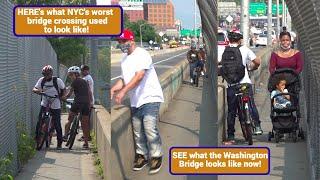 NYC's Washington Bridge Gets A Much Wider Crossing for Bicyclists, Multi-modal Users & Pedestrians.