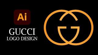 Gucci Logo Design by Adobe Illustrator | Illustrator Logo Design | Learn With Sazzad