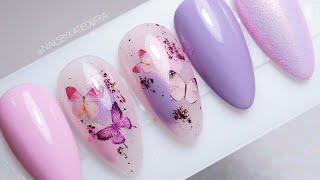 Spring Butterfly Nail Art Tutorial!  #shorts