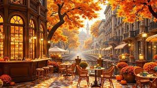 Autumn Porch Ambience  Soft Jazz Music for Relaxing and Positive | Background Music for Cafe