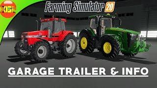 Farming Simulator 20 Garage trailer(UNOFFICIAL) + Vehicle Information! Fs 20