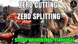 ZERO CUTTING, ZERO SPLITTING #FIREWOOD