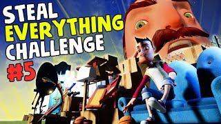 BEST GLITCH IN HELLO NEIGHBOR | Hello Neighbor Beta 3 - Steal Everything Challenge #5