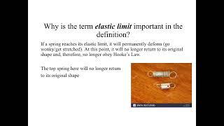 Hooke’s Law and Elasticity