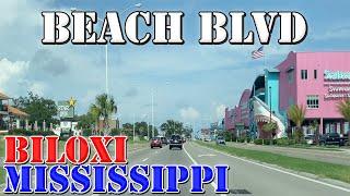 Beach Blvd - Biloxi - Gulfport - Mississippi - 4K Street Drive