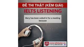 Mary has been called in for a meeting because: IELTS LISTENING Test 11 Section 3