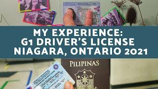 Getting G1 Driver's License -Niagara Region| My Experience| Filipino International Student in Canada