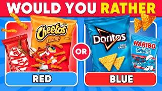 Would You Rather Red vs Blue Food ️  Daily Quiz