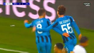 Maxim De Cuyper Goal UEFA, Club Brugge vs Aston Villa (1-3), All Goals Results & Extended Highlights