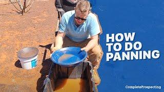 Gold Panning For Gold Prospecting Beginners | COMPLETE PROSPECTING