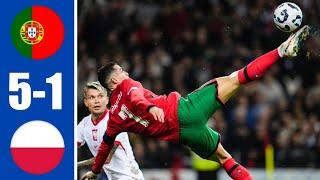 Cristiano Ronaldo bicycle goal, Bruno Fernandes rocket goal as Portugal beat Poland 5-1