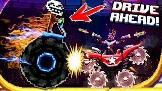 TROLL on a HUGE GYROMETER. Hunting the BOSS in the game Drive Ahed battle cars at Insane MONSTERS