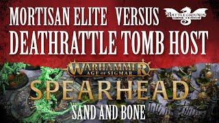 NEW Age of Sigmar: Spearhead Sand & Bone Battle Report - Mortisan Elite Versus Deathrattle Tomb Host