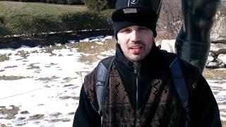 Frank Stea in front of the Rocky statue