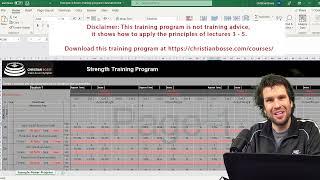 Power Training Program Example I Strength Training Lecture 8 - Christian Bosse