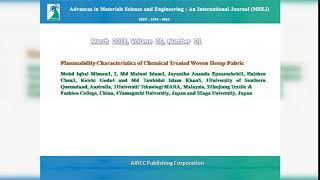 Advances in Materials Science and Engineering: An International Journal (MSEJ)