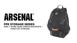 Transport & Store Hard Hats, Fall Protection & Work Gear with the Arsenal 5188 Jobsite Backpack