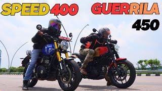 Royal Enfield Guerrilla 450 vs Triumph Speed 400 Drag Race  | On Public Demand |