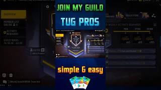 JOIN MY GUILD EASY & SIMPLE | TELUGU PROS GUILD #guild #freefire #telugufreefirestreamers