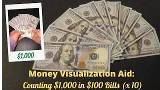 Counting $1000 Cash [in $100s] Money Visualization  Money Counting ASMR No Talking