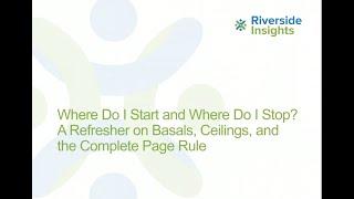 A Refresher on Basals, Ceilings, and the Complete Page Rule