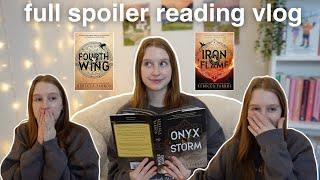 Reading Fourth Wing, Iron Flame, & Onyx Storm  | full spoilers, theories, reactions, & thoughts