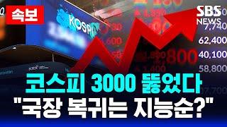 속보 | 코스피 3000 뚫었다 “국장 복귀는 지능순?” | SBS 실시간 LIVE