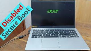 How to Disabled secure boot acer laptop || SSD not found acer laptop