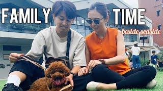 【家族Vlog】東京おしゃれランチ｜海と芝が広がる開放的空間「BESIDE SEASIDE」ワンちゃんOK◎