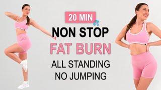 20 Min Intense NON STOP Full Body Fat Burn | All Standing - No Jumping Workout | Sweaty, No Repeat